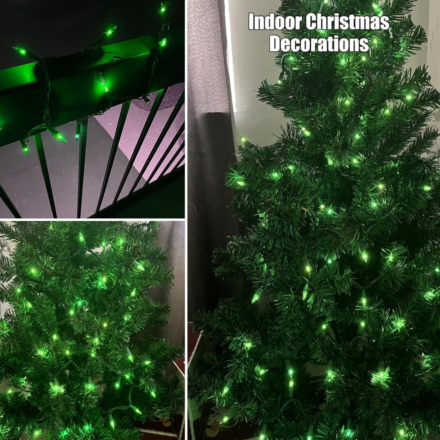 HISHINY Green String Lights 100 Count Mini St Patricks Decorations Lights with Green Wire for Outdoor Christmas Decorations Indoor Decor,UL Certified (21feet)