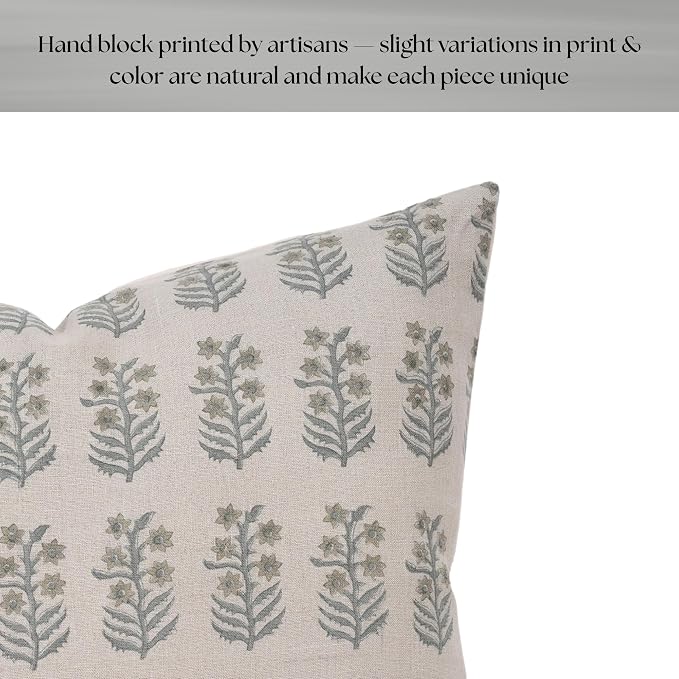 Linen Throw Pillow Covers 20x20 inch Soft Green Spring Decorative Pillow Covers for Living Room, Bedroom