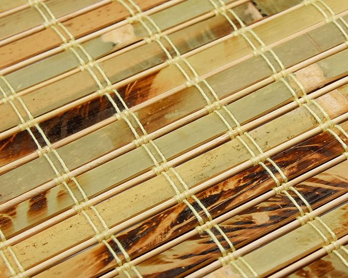 LazBlinds Custom Size Cordless Bamboo Roman Shades, h-003 | Natural Light Filtering Bamboo Window Blinds, Bamboo Blinds for Bedroom Living Room Office Indoor