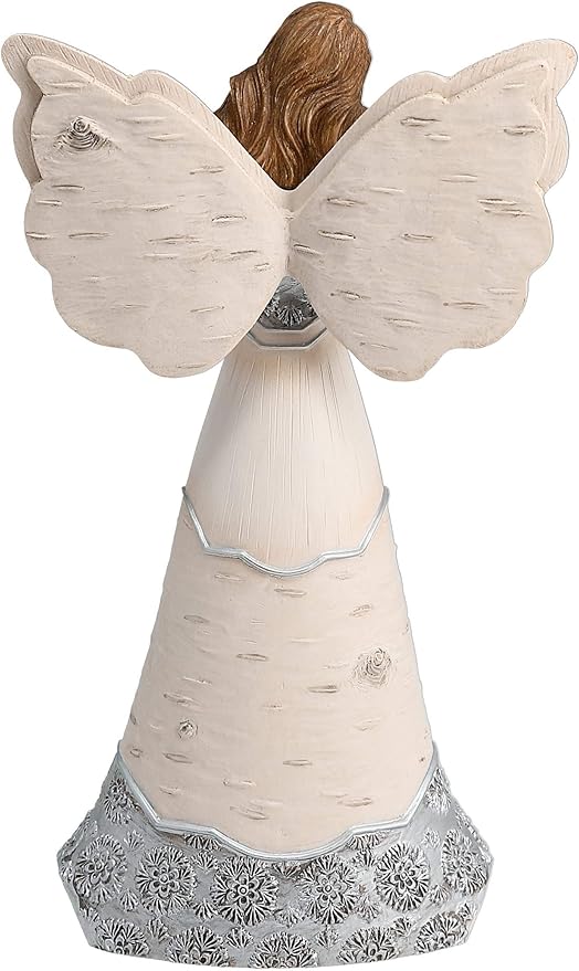 Pavilion - Elements Grandmother Angel Figurine - 8-Inch, Holding Heart, Inscription a Grandmother's Love Warms The Heart