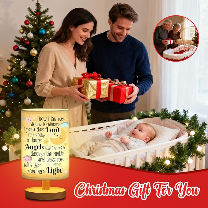 WSYEAR Baptism Gifts for Girl & Boy - Baby Christening Gifts, Nursery Decor Night Light - Now I Lay Me Down to Sleep