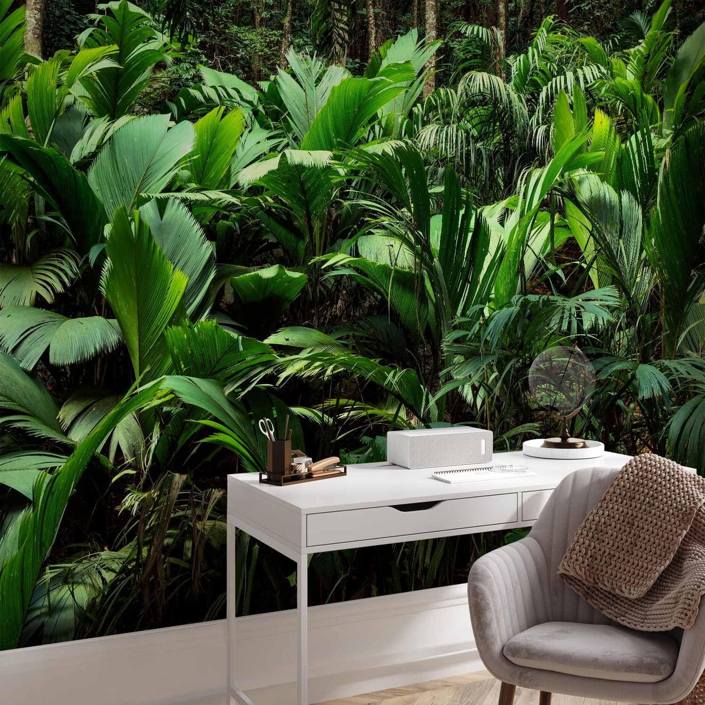 artgeist Premium Wall Mural Nature 138x101 in - XXL Non-Woven Wallpaper Fleece Wall Decor Photo Print Picture Image Design Botanical Plants Jungle Leaves b-B-0594-a-a