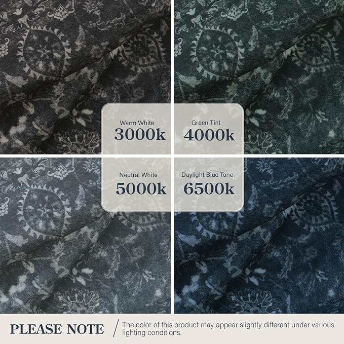 Lahome Black Moody Rug for Living Room, 6x9 Washable Dark Academia Rug | Washable Non Slip Non Shedding Carpet for Dining Room Living Room