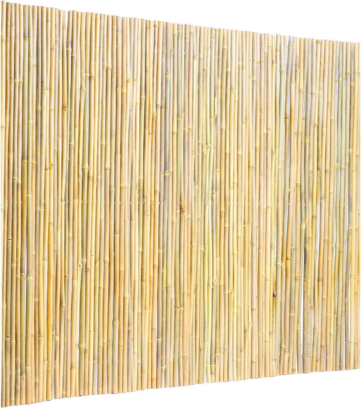 VEVOR Natural Rolled Bamboo Fence, Eco-Friendly Privacy Screen - 6 ft H x 8 ft L x 0.75 in D, Decorative for Garden, Backyard, Balcony, Patio, Pool Side