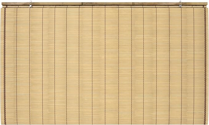 Red Lantern Burnt Bamboo Cordless Window Shade - Tortoise, 48" Wide