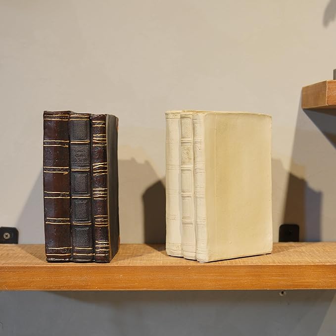 Decorative Books Coffee Table Books Decor - Resin Retro Classical Fake Decorative Books Set of 3 for Living Room, Office, Mantle Shelves Decor 4.2 * 2.7 * 6.2 Inch Guichifun