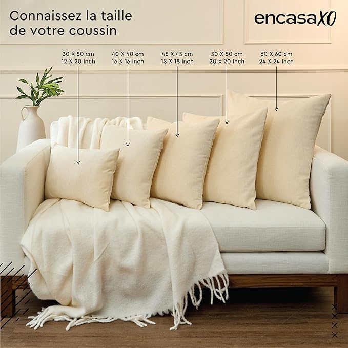 Encasa XO Throw Pillow Covers 20x20 in Set of 2 Emerald | No Inserts | Cotton Pillow Covers for Living Room, Bed, Sofa, Couch | Decorative Cushion Covers with Improved Zipper