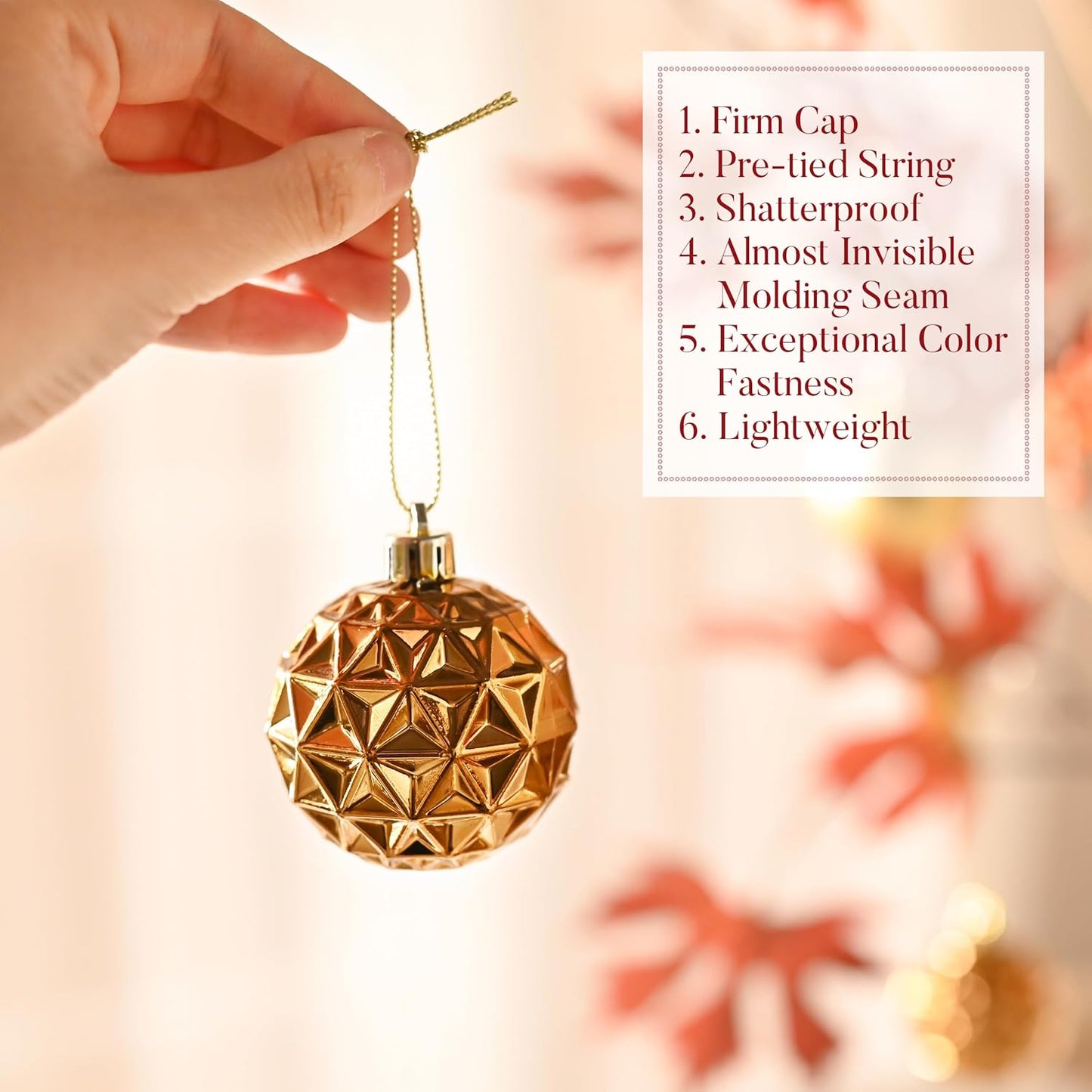 Valery Madelyn Christmas Tree Decorations Ornament Set for Fall Halloween, 50ct 2.36 Inches Bronze Copper Gold Shatterproof Christmas Ball Ornaments Hanging Xmas Holiday Party Decor