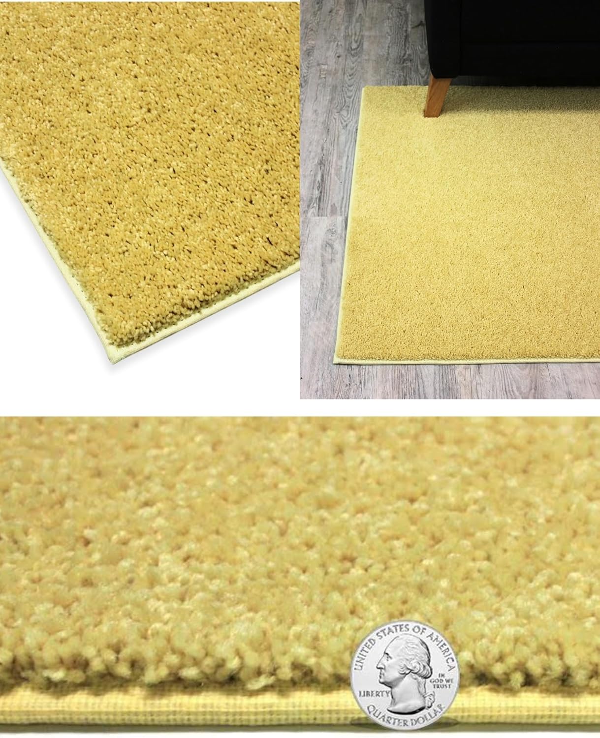 KOECKRITZ Soft and Colorful Kids Classroom Area Rugs (Passes Flammability Pill Test) Many Sizes and Bright Colors to Select from (12' x 15', Lemon)