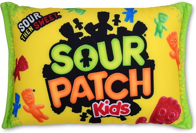 iscream Sour Patch Kids Package Photoreal Print 12" x 7" Microbead Mini Accent Pillow