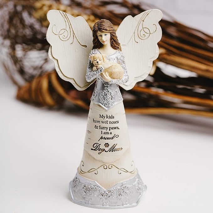 Pavilion Gift Company - My Kids Have Wet Noses & Furry Paws - Dog Mom - 6 Inch Collectible Angel Figurine