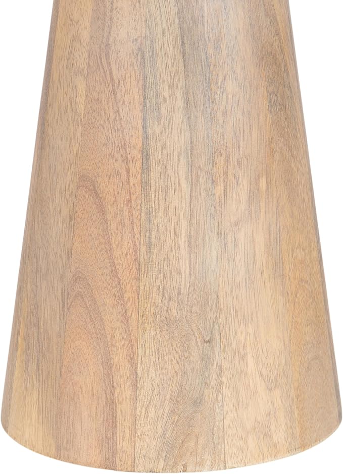 Kate and Laurel Solbrett Transitional Sophisticated Round Side Table, 12 x 12 x 22, Light Natural, Sculptural Living Room End Table with Unique Pedestal Table Design for Use as Bedroom Nightstand