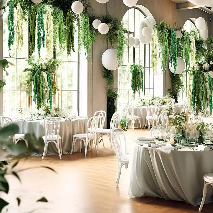 Suncalla 12 Pcs Multi Green Spring Natural Dried Amaranthus Hanging Flowers Amaranthus Artificial Flowers for Wedding Arch Bouquet Floral Garland Wall Home Decoration (23 Inch)