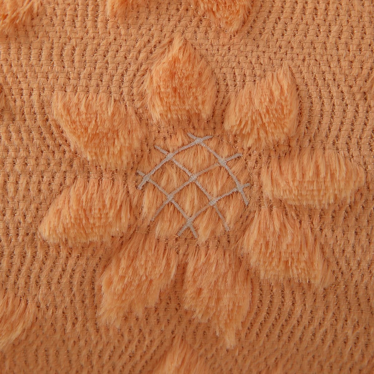 DFXSZ Spring Summer Pillow Covers 18x18 inch Set of 2 Farmhouse Decor White Flower Heart Sunflower Orange Soft Plush Faux Fur Jacquard Throw Pillows for Sofa Holiday Spring Home Decor PTK024H18