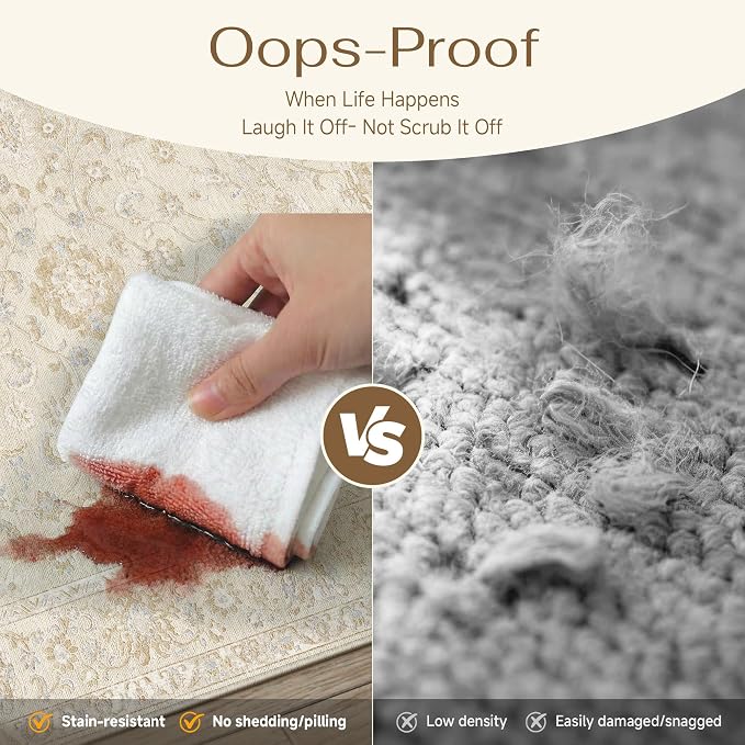 2x3 Beige Washable Area Rug for Living Room Bedroom Neutral Soft Floral Non Slip Thin Throw Rug Lightweight Vintage Low Pile Distressed Doormat Entrance Dinning Laundry Room Kitchen