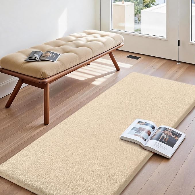 Sour Lemon 2x6 Soft Runner Rugs for Hallways, Bedside Rugs for Bedroom Living Room Area Throw Rug Runner Carpets Non Slip Memory Foam Area Rug for Kids Rooms, Dorm, Home Decor Aesthetic