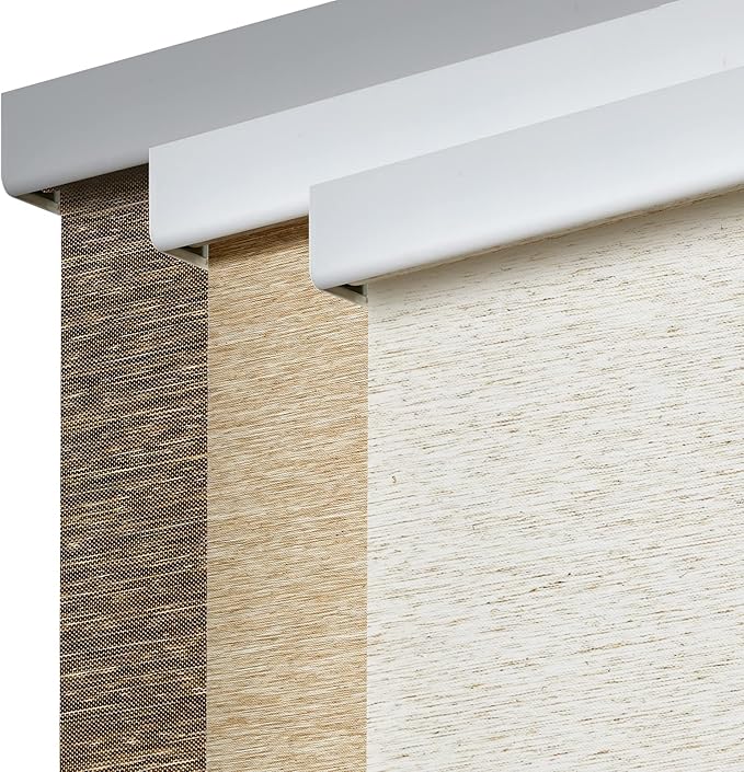 Persilux Free-Stop Cordless Blinds for Windows Light Filtering Roller Shades (Brown 30" W x 72" H) Natural Woven Fabric Thermal Insulation Privacy Roller Window Blinds for Home, Living Room, Kitchen