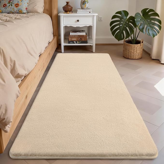 Sour Lemon 2x6 Soft Runner Rugs for Hallways, Bedside Rugs for Bedroom Living Room Area Throw Rug Runner Carpets Non Slip Memory Foam Area Rug for Kids Rooms, Dorm, Home Decor Aesthetic