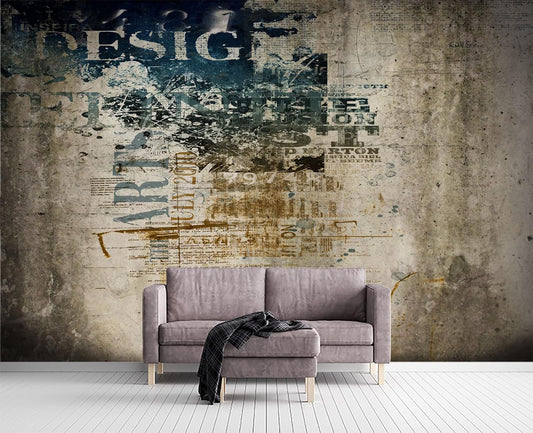 Retro Graffiti Wall Mural Wallpaper for Bedroom 103" x 69"
