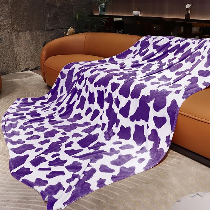 GEULAY Queen Size Purple Fleece Blanket 90"x90" - Cozy Fuzzy Bed Throw for Women | Full Size Warm Lavender Blanket for Bedroom, Living Room Decor & Housewarming Gifts