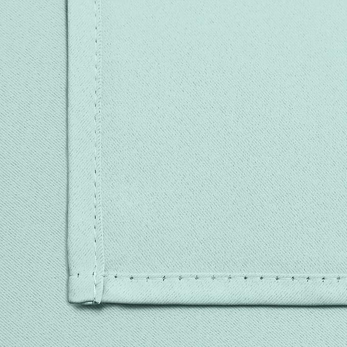 Yakamok Blackout Curtains Room Darkening Thermal Insulated Window Panels,Solid Grommet Top Drapes for Bedroom/Living Room(70Wx84L, Aqua, 2 Panels)