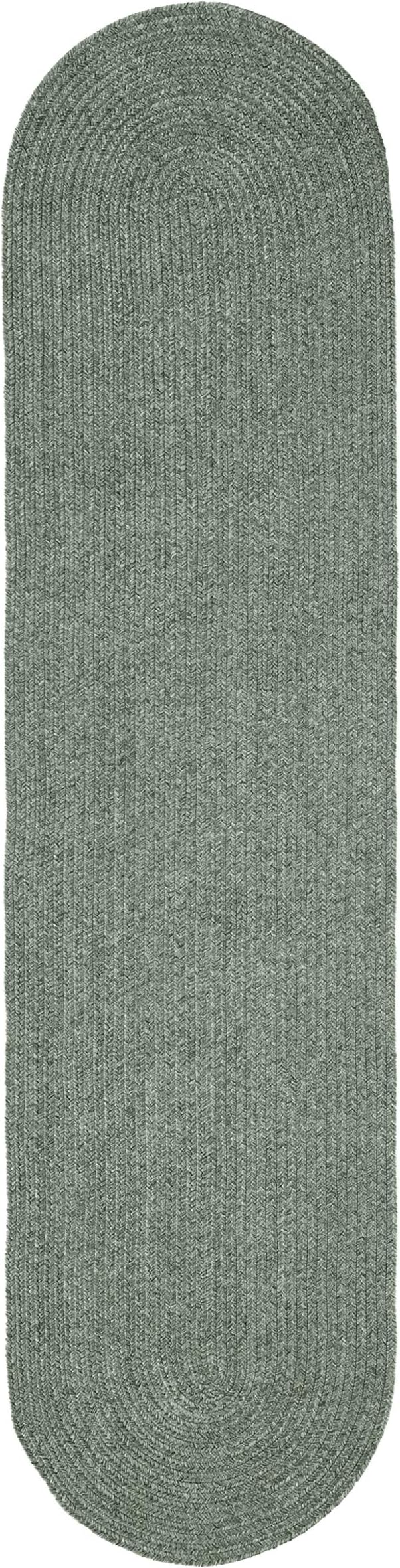 Superior Jute Oval Indoor Runner Rug, Lagoon Breeze