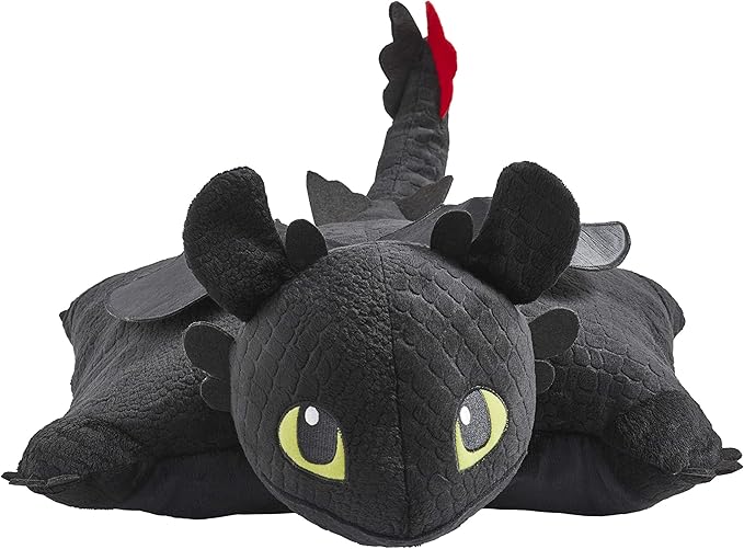 Pillow Pets 16 inch How to Train Your Dragon Toothless Stuffed Animal, NBCUniversal Plush Toy Gift for Kids