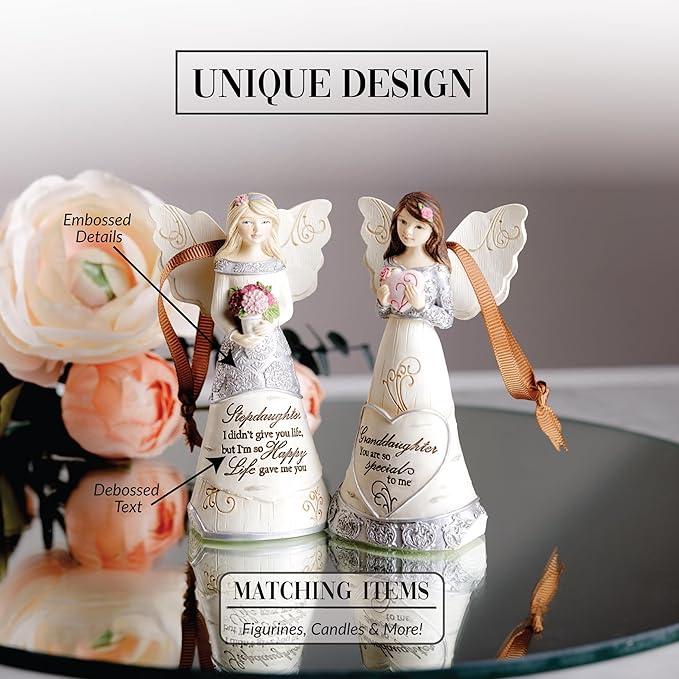Pavilion Gift Company - Stepdaughter - 4.5" Angel Figurine Ornament Religious God Jesus Christian Christ Stepchildren Stepkids Gift Present from Stepdad Stepmom