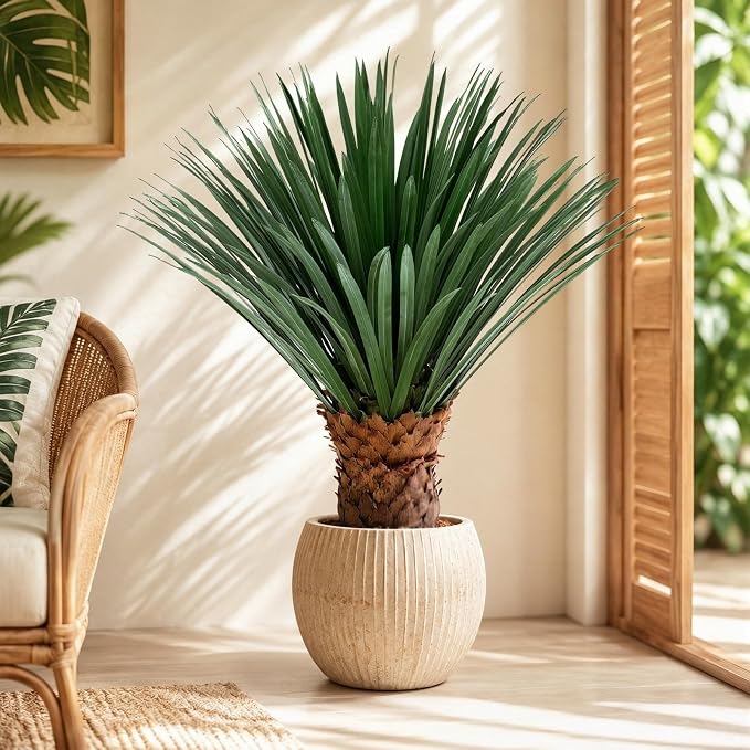 Artificial Agave Plant Black Pot 37 Inch Tall Faux Agave with Removable White Coating Realistic Fake Floor Plant Indoor Outdoor Front Porch Patio Doorstep Home Office Hotel Desert Style Decor