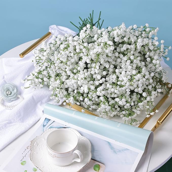 LYLYFAN Babys Breath Artificial Flowers,30 Pcs Gypsophila Faux Flowers for Wedding Party Home Garden Decoration