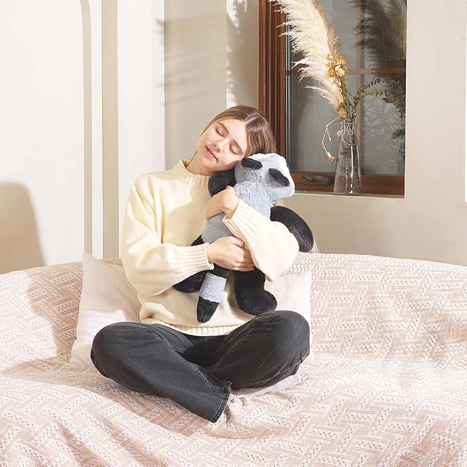 Niuniu Daddy 20" | 3.3 Pound Raccoon Weighted Stuffed Animals for Kids Adults, Soft Raccoon Plushies Animal Toys for Sleeping Hugging, Cute Body Pillow for Presents Birthday Christmas Holiday Easter