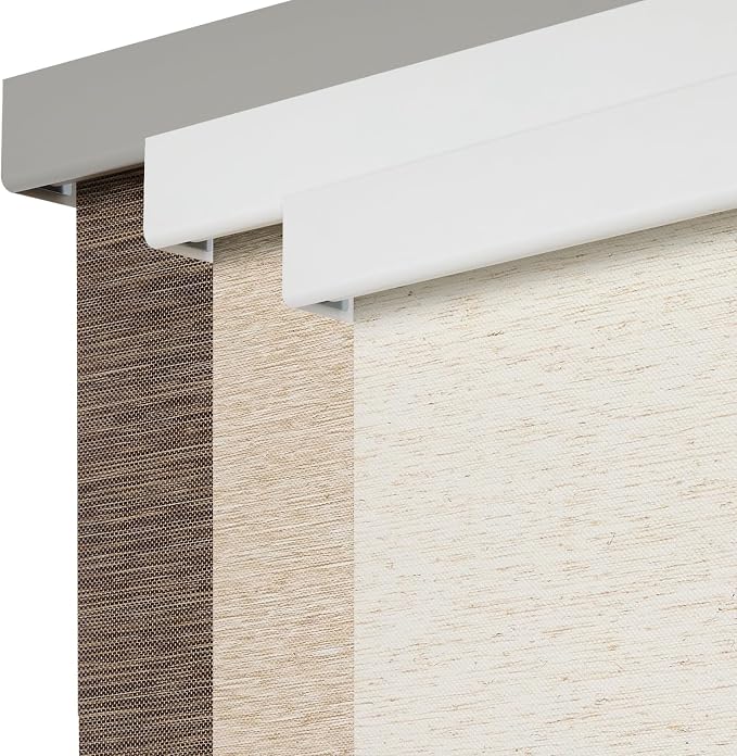 Persilux Free-Stop Cordless 100% Blackout Roller Blinds for Indoor Windows, Natural Woven Fabric UV Protection Privacy Thermal Insulated Roller Shades for Windows, Home, Office, Cream 35" W x 72" H