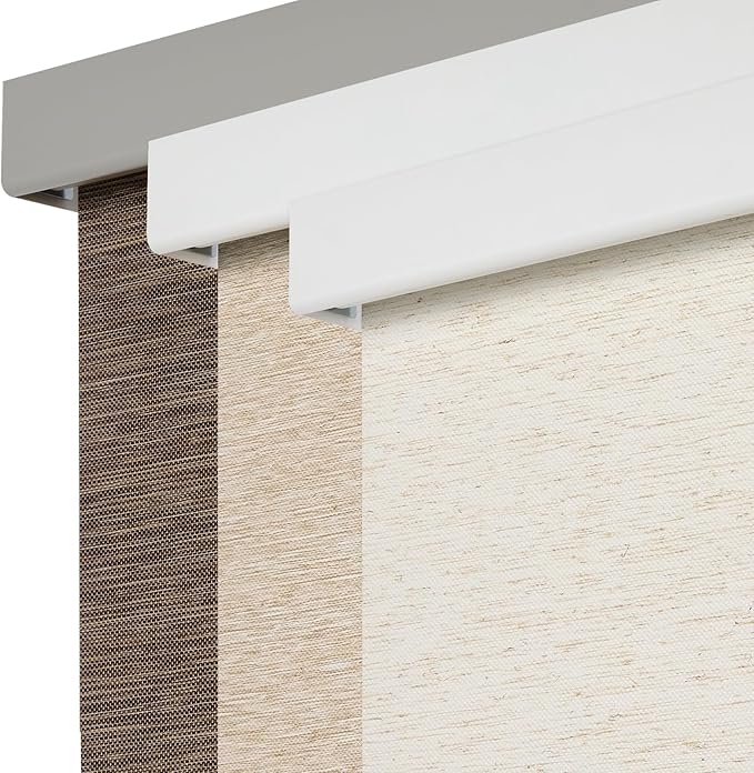 Persilux Free-Stop Cordless 100% Blackout Roller Blinds for Indoor Windows, Natural Woven Fabric UV Protection Privacy Thermal Insulated Roller Shades for Windows, Home, Office, Cream 31" W x 72" H