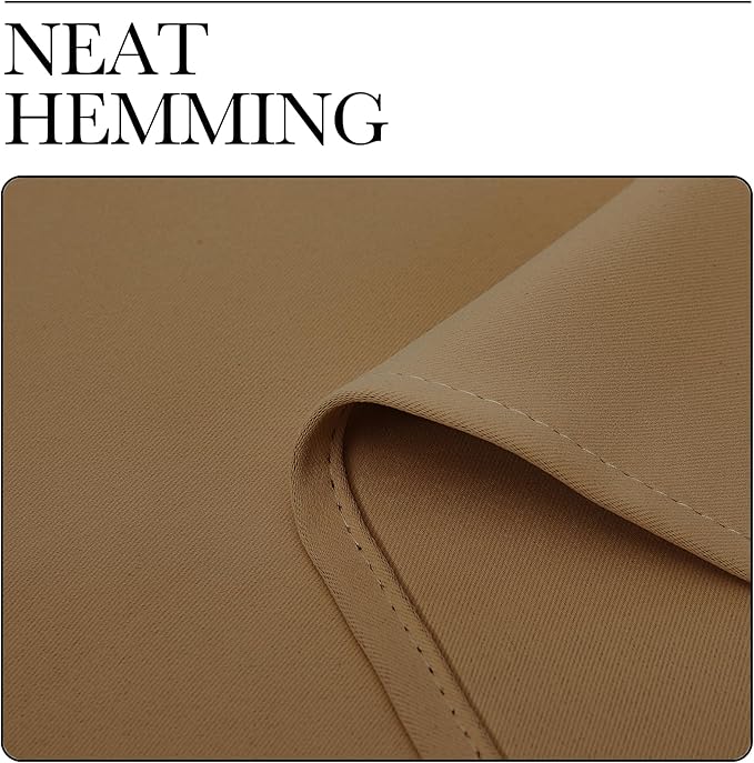 NICETOWN Blackout Curtains for Bedroom, Blackout Curtain Panels, Gold Brown, 1 Pair, 62 by 63-inch, Window Treatment Energy Saving Thermal Insulated Solid Rod Pocket Blackout Drapes/Draperies