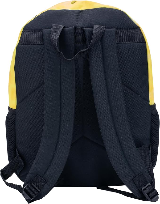 AI ACCESSORY INNOVATIONS Sponge Bob 5 PC Backpack Set, Girls & Boys Big Face School Bag 16” with Front Zip Pocket