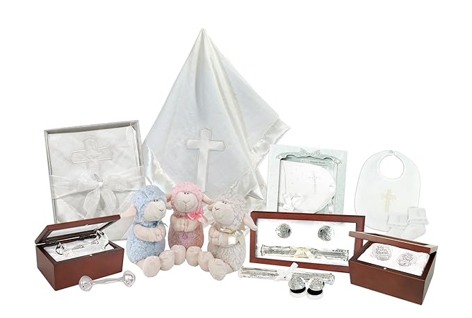 Stephan Baby Satin-Lined Rosewood Keepsake Box with Silver Plated First Tooth and First Curl Boxes