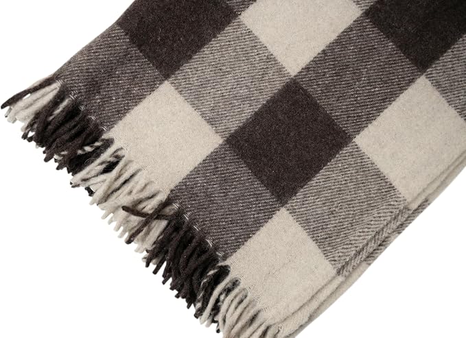 Briomhar Tartan Throw Blanket Plaid - Scottish Wool Blanket, Thick Warm Throw with Fringed Edges 60 x 70 inches (Jacob)