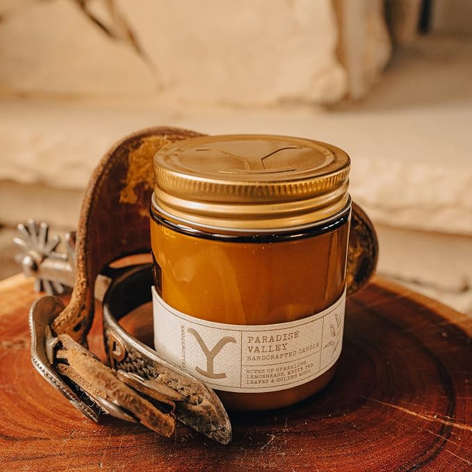 Yellowstone Scented Jar Candle by Tru Western, 8 oz - Paradise Valley