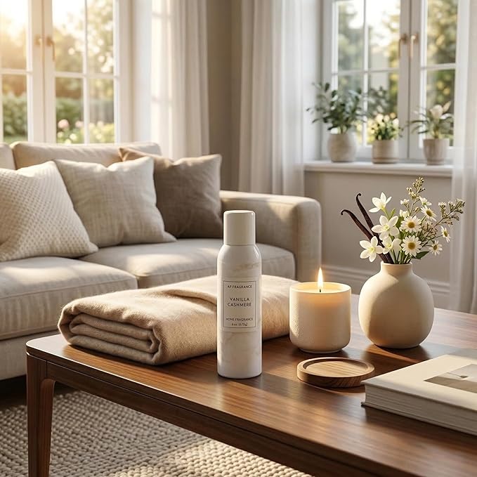 Room Fragrance Air Freshener Spray Concentrated Bathroom, Kitchen, Car, or Office Deodorizer, U.S.- Made by AP Fragrance (Vanilla Cashmere)