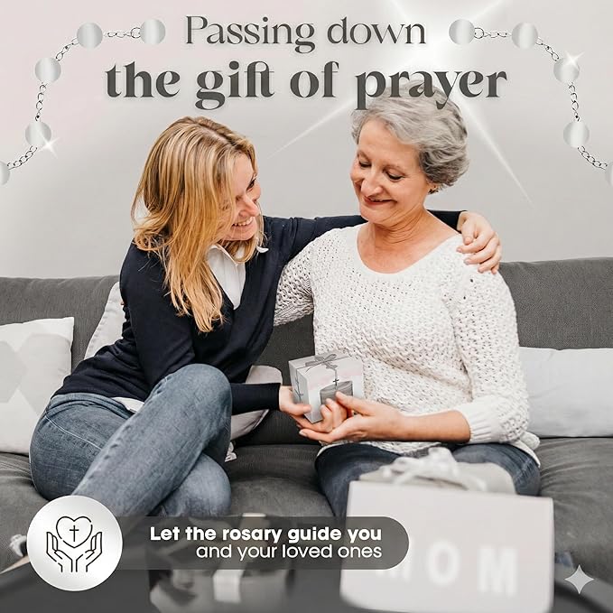 Baptism Gifts for Girl - My First Rosary and Keepsake Box, Blessed Baptism Gifts for Boys, Stunning First Communion Gifts or Blessed Christening Gift for Boys or Girls with Catholic Gift Box