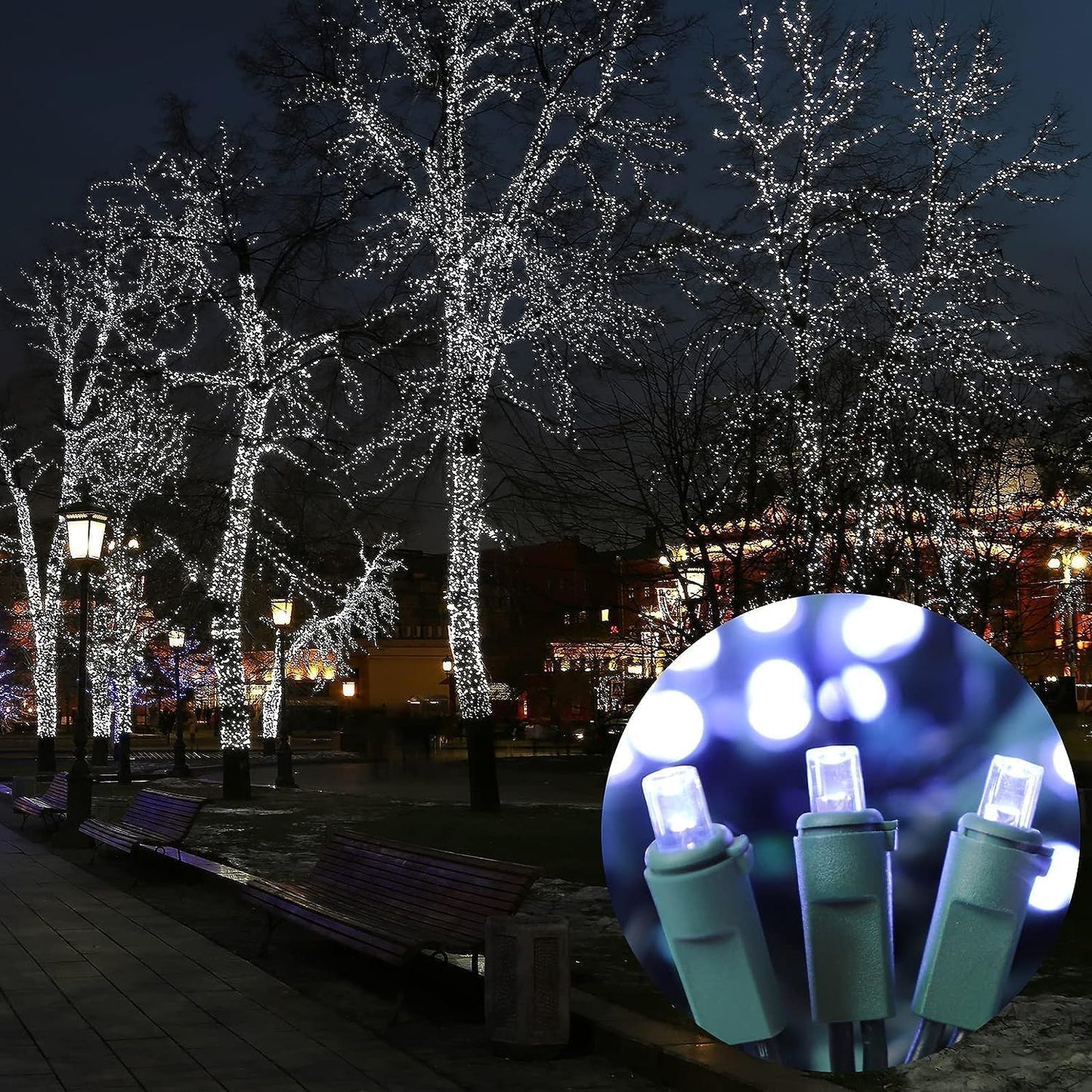 150 LED White String Lights - LED Christmas Decoration, Mini led Lights for Indoor Outdoor Home Holiday Party Wedding Independence Day Decoration