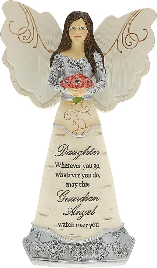 Pavilion Gift Company Elements Daughter Guardian Angel Figurine, 6", Red