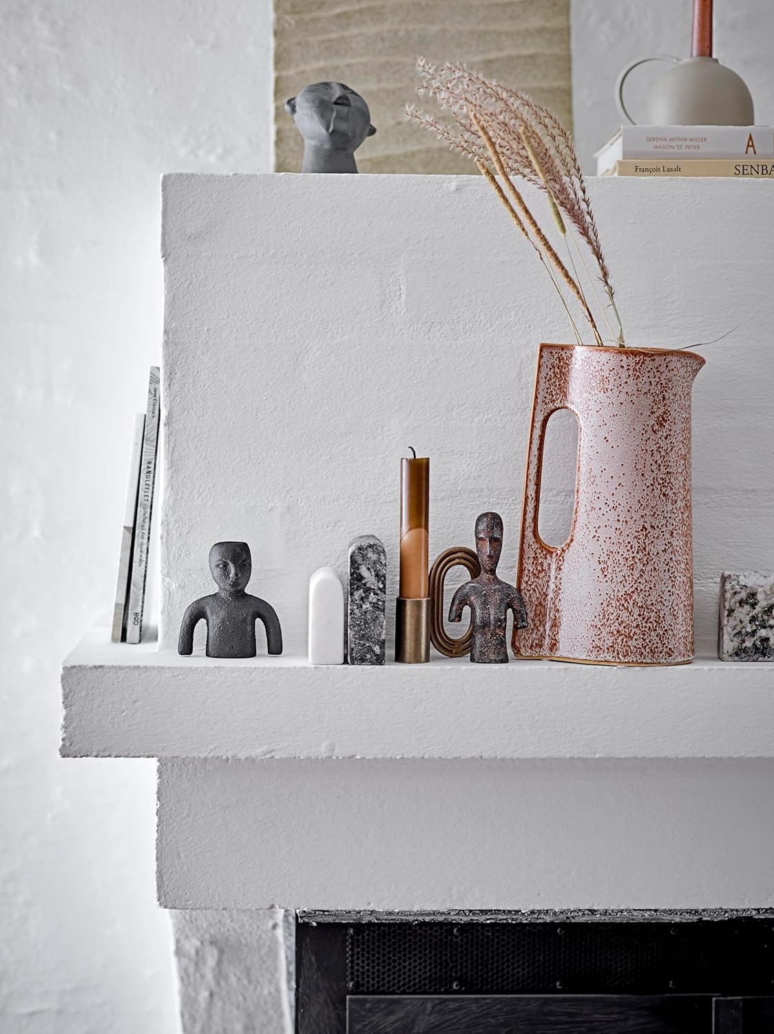 Bloomingville Handmade Terra-Cotta Bust, 7" L x 6" W x 6" H, Grey