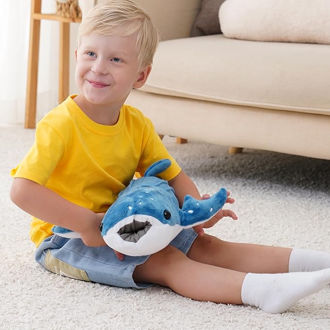 Mukouxun 18.5 inch Whale Shark Stuffed Animal Whale Shark Plush Whale Shark Kids Plush Toy Pillows Stuffed Blue Whale Doll