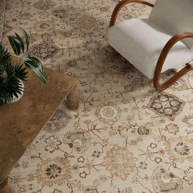Machine Washable Rug for Living Room: 10x14 Area Rugs Boho Vintage Rug Stain Resistant Non Slip Low Pile Soft Lightweight Carpets for Bedroom Kitchen Dining Room Nursery Kids Room Farmhouse