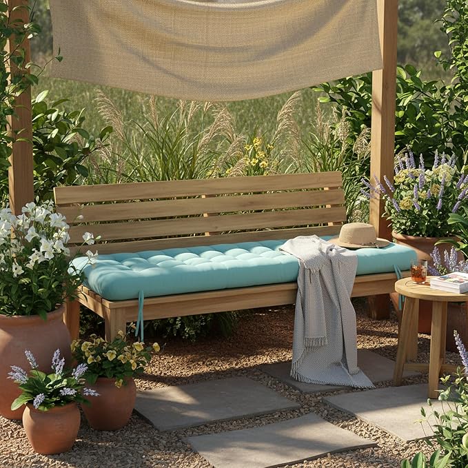 Vercraft Long Floor Cushion Large Floor Cushion with Brushed Cotton 74.8 x 27.5 x 3.15 in Jumbo Lounger Pillow for Outdoor Indoor Bay Window Meditation Yoga Reading Sleeping(1 Pc,Cyan)