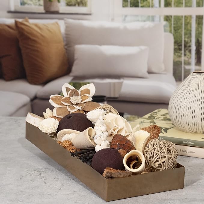 ANDALUCA Maison Box Fragrance Potpourri Decorative Vase & Bowl Filler Home Décor (Coconut Sandalwood)