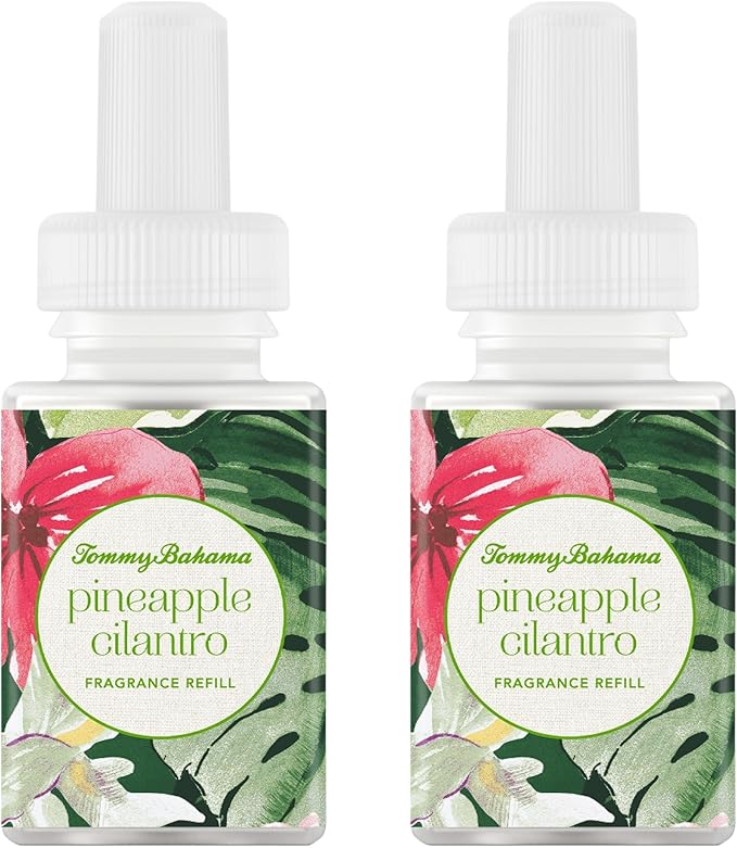 Pura & Tommy Bahama Home Scent Refill - Smart Home Air Diffuser - Premium Fragrance in Every Refill - Household Essential - Diffuser Fragrance - 2 Pack, Pineapple Cilantro