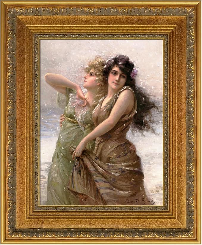 Antique Frame for 20x24 Canvas Paintings, No Front & Back, 3.6" Wide DIY Solid Wood Vintage Frames For Baroque Victorian Wall Art Prints Class Artwork Designer, Home Office Gallery Decor (Gold)