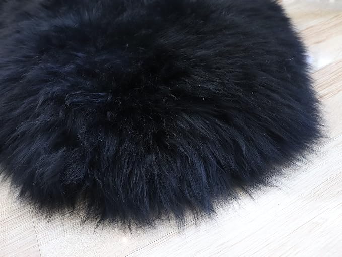 Woolous Sheepskin Rug 4x6 – Genuine New Zealand Large Quad Real Natural Lambskin Area Rug Carpet for Bedroom, Living Room, and Nursery Décor（Black,Quad pelt 4x6） | Genuine 4 pelt lambskin rug, real natural Quad Sheepskin fur carpet for bedroom, living ...